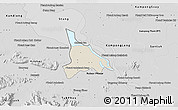 Shaded Relief 3D Map of Baribo, desaturated