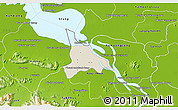 Shaded Relief 3D Map of Baribo, physical outside