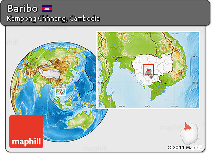 Physical Location Map of Baribo, highlighted country, highlighted parent region
