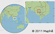 Savanna Style Location Map of Baribo, within the entire country