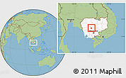 Savanna Style Location Map of Baribo, highlighted country