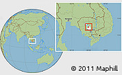 Savanna Style Location Map of Baribo, highlighted parent region