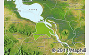 Physical Map of Baribo, satellite outside
