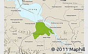 Physical Map of Baribo, shaded relief outside