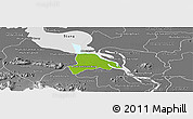 Physical Panoramic Map of Baribo, desaturated