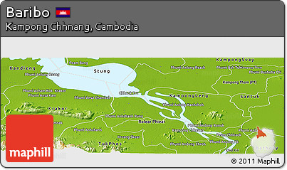 Physical Panoramic Map of Baribo