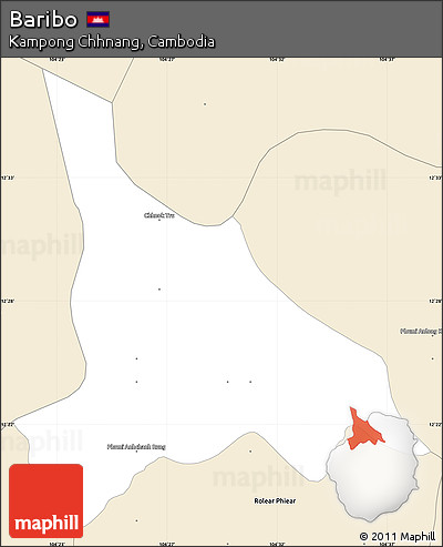 Classic Style Simple Map of Baribo
