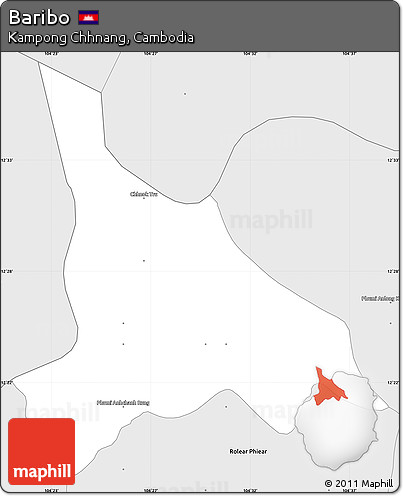 Silver Style Simple Map of Baribo