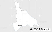 Silver Style Simple Map of Baribo, single color outside