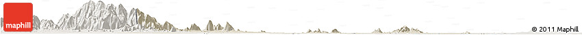 Shaded Relief Horizon Map of Kampong Chhnang, lighten Shaded Relief Horizon Map of Kampong Chhnang, lighten