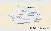 Classic Style Panoramic Map of Kampong Chhnang, single color outside