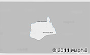 Gray 3D Map of Samaki Meanchey, single color outside