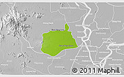Physical 3D Map of Samaki Meanchey, lighten, desaturated