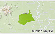 Physical 3D Map of Samaki Meanchey, lighten