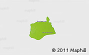 Physical 3D Map of Samaki Meanchey, single color outside