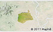 Satellite 3D Map of Samaki Meanchey, lighten