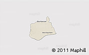 Shaded Relief 3D Map of Samaki Meanchey, cropped outside