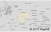 Shaded Relief 3D Map of Samaki Meanchey, desaturated