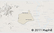 Shaded Relief 3D Map of Samaki Meanchey, lighten