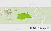 Physical Panoramic Map of Samaki Meanchey, lighten