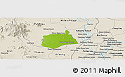 Physical Panoramic Map of Samaki Meanchey, shaded relief outside