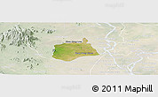 Satellite Panoramic Map of Samaki Meanchey, lighten