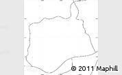 Blank Simple Map of Samaki Meanchey, no labels