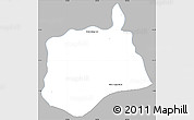 Gray Simple Map of Samaki Meanchey, single color outside