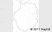 Blank Simple Map of Kampong Chhnang, cropped outside, no labels