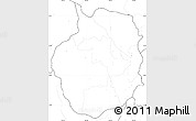 Blank Simple Map of Kampong Chhnang, no labels