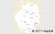 Classic Style Simple Map of Kampong Chhnang, single color outside