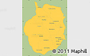 Savanna Style Simple Map of Kampong Chhnang, single color outside