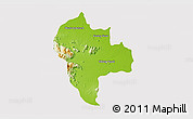 Physical 3D Map of Tuk Phos, cropped outside
