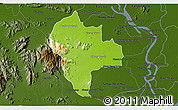 Physical 3D Map of Tuk Phos, darken