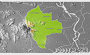 Physical 3D Map of Tuk Phos, desaturated