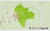 Physical 3D Map of Tuk Phos, lighten