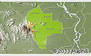 Physical 3D Map of Tuk Phos, semi-desaturated