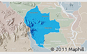 Political 3D Map of Tuk Phos, lighten, semi-desaturated
