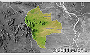 Satellite 3D Map of Tuk Phos, desaturated