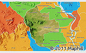 Satellite 3D Map of Tuk Phos, political outside