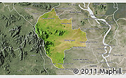 Satellite 3D Map of Tuk Phos, semi-desaturated