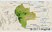 Satellite 3D Map of Tuk Phos, shaded relief outside