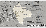 Shaded Relief 3D Map of Tuk Phos, darken, semi-desaturated