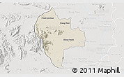 Shaded Relief 3D Map of Tuk Phos, lighten, semi-desaturated
