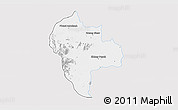 Silver Style 3D Map of Tuk Phos, single color outside