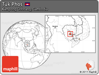 Blank Location Map of Tuk Phos