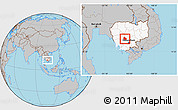 Gray Location Map of Tuk Phos, highlighted country, within the entire country