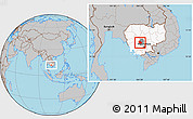 Gray Location Map of Tuk Phos, highlighted country, highlighted parent region