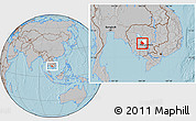 Gray Location Map of Tuk Phos, highlighted parent region, hill shading
