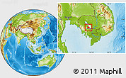 Physical Location Map of Tuk Phos, highlighted parent region, within the entire country